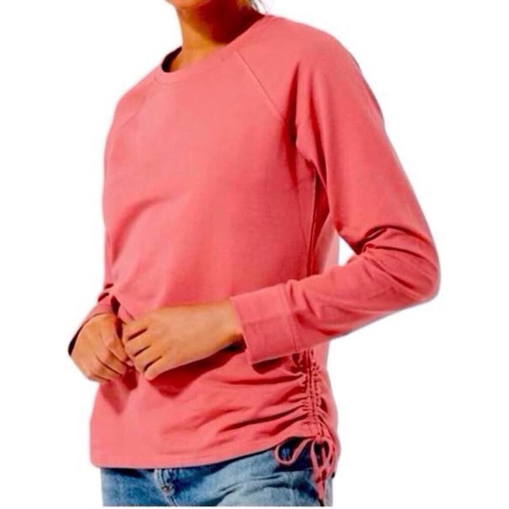 Pact Pullover Sweatshirt With Cinched Ties At Side Sz S